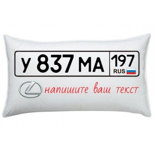 Подушка ГосНомер + Лого + Текст